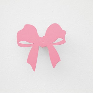 Ribbon Bow Wall Hook, Girls Wall Hooks, Baby Shower Gift, Girls Wall Decor, Scandinavian girls Room image 2