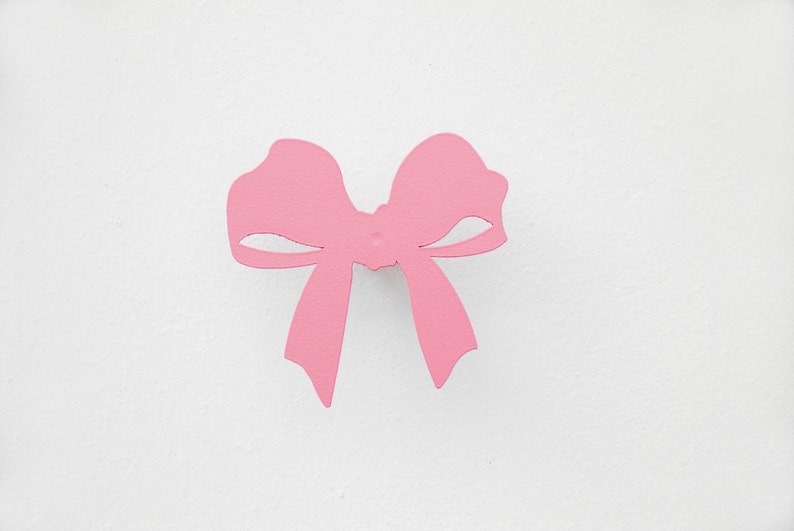 Ribbon Bow Wall Hook, Girls Wall Hooks, Baby Shower Gift, Girls Wall Decor, Scandinavian girls Room image 2