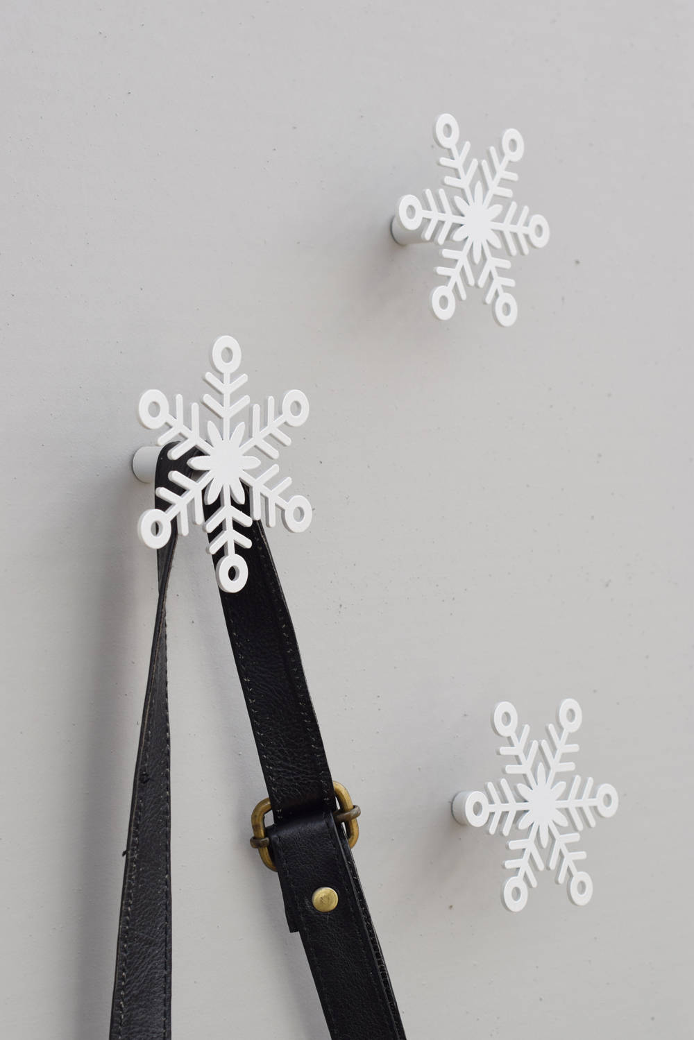 Flocons de Neige, Crochets Mur, Moderne Scandinave, Crochet Organisateur Bijoux, Noel Décor Mur