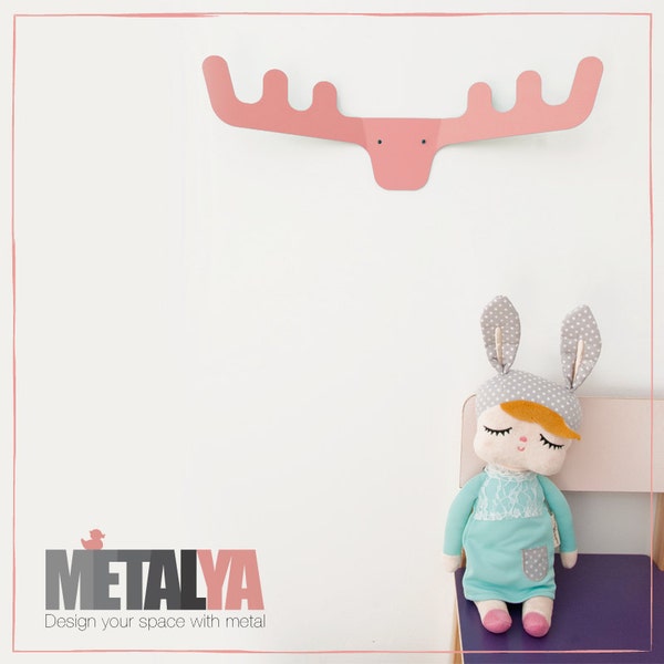 GIrls Wall Hooks / Nursery Wall Hanging / Kids Storage / Modern Teen Room