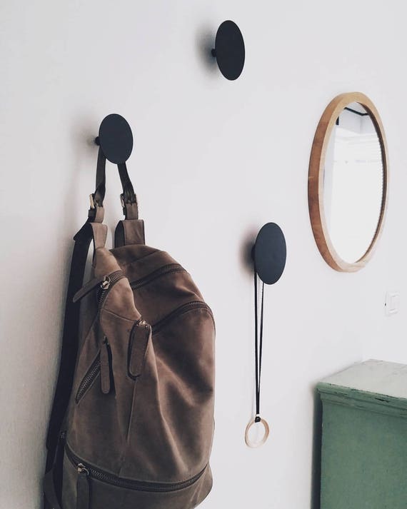 Dot Wall Hooks Round Wall Hook Modern Scandianvian Design Etsy