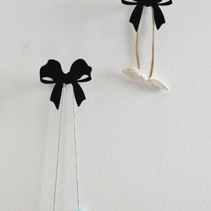 Ribbon Bow Wall Hook, Girls Wall Hooks, Baby Shower Gift, Girls Wall Decor, Scandinavian girls Room image 3