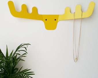 Antler Coat Rack, Deer Wall Hook, Jewelry Hanger, Modern Decor, Faux Deer Antler Scandinavian