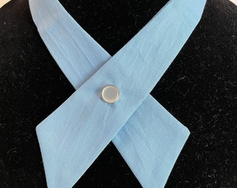 Solid Light Blue Cross Tie