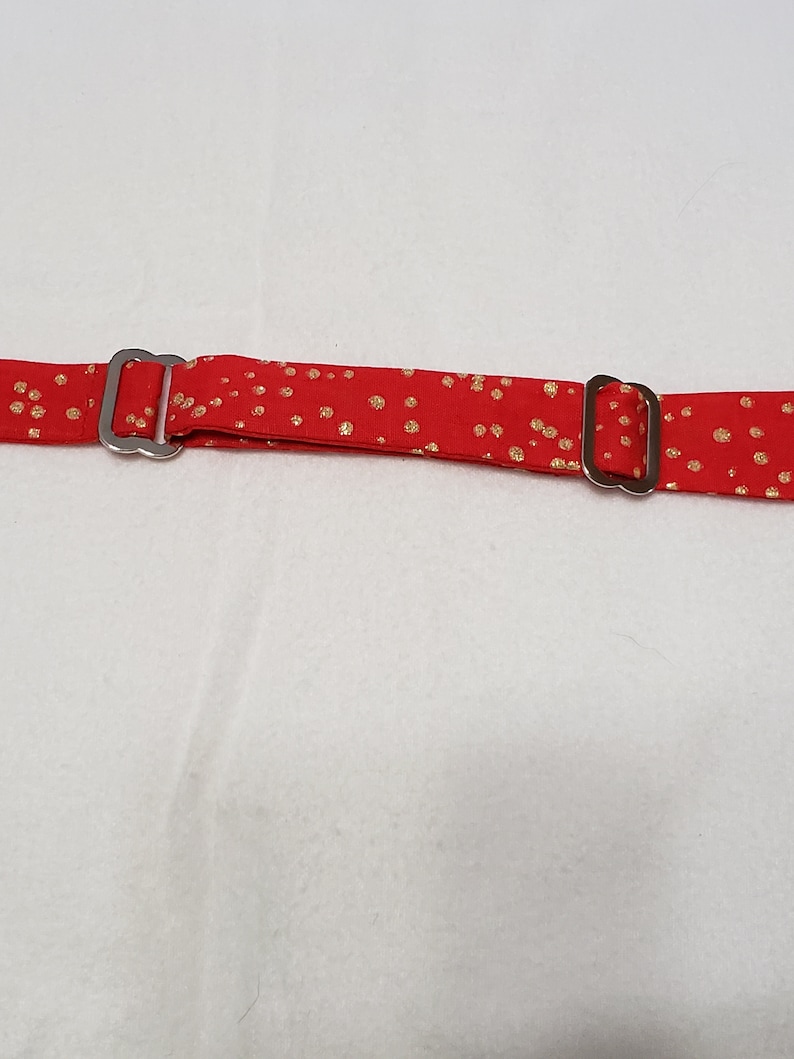 Red with Gold Dots Cross Tie