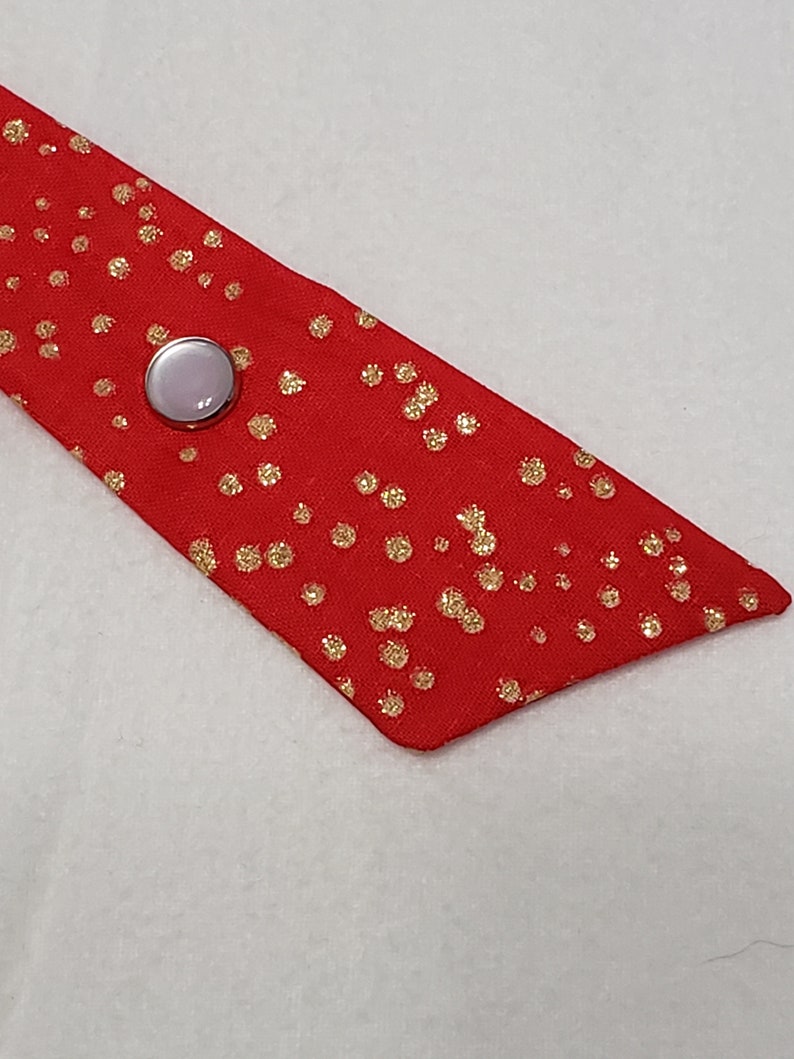 Red with Gold Dots Cross Tie