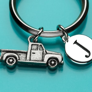 Pickup Truck Keychain, Pickup Truck Key Ring, Truck Charm, Truck Gift, Personalized Keychain, Gift Under 25, Charm Keychain, 281