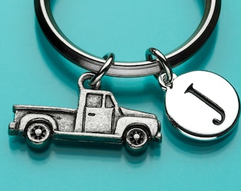 Pickup Truck Keychain, Pickup Truck Key Ring, Truck Charm, Truck Gift, Personalized Keychain, Gift Under 25, Charm Keychain, 281