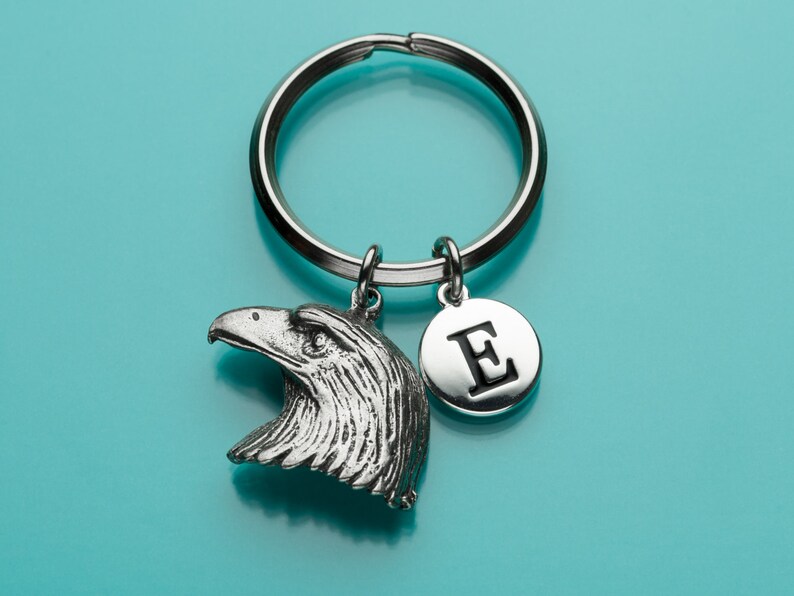American Eagle Keychain Eagle Head Key Ring American Eagle Etsy