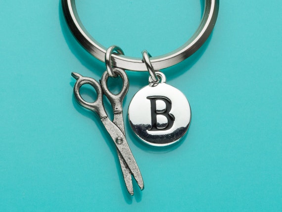 Scissors Keychain, Scissors Key Ring, Initial Keychain, Personalized  Keychain, Custom Keychain, Charm Keychain, 315 