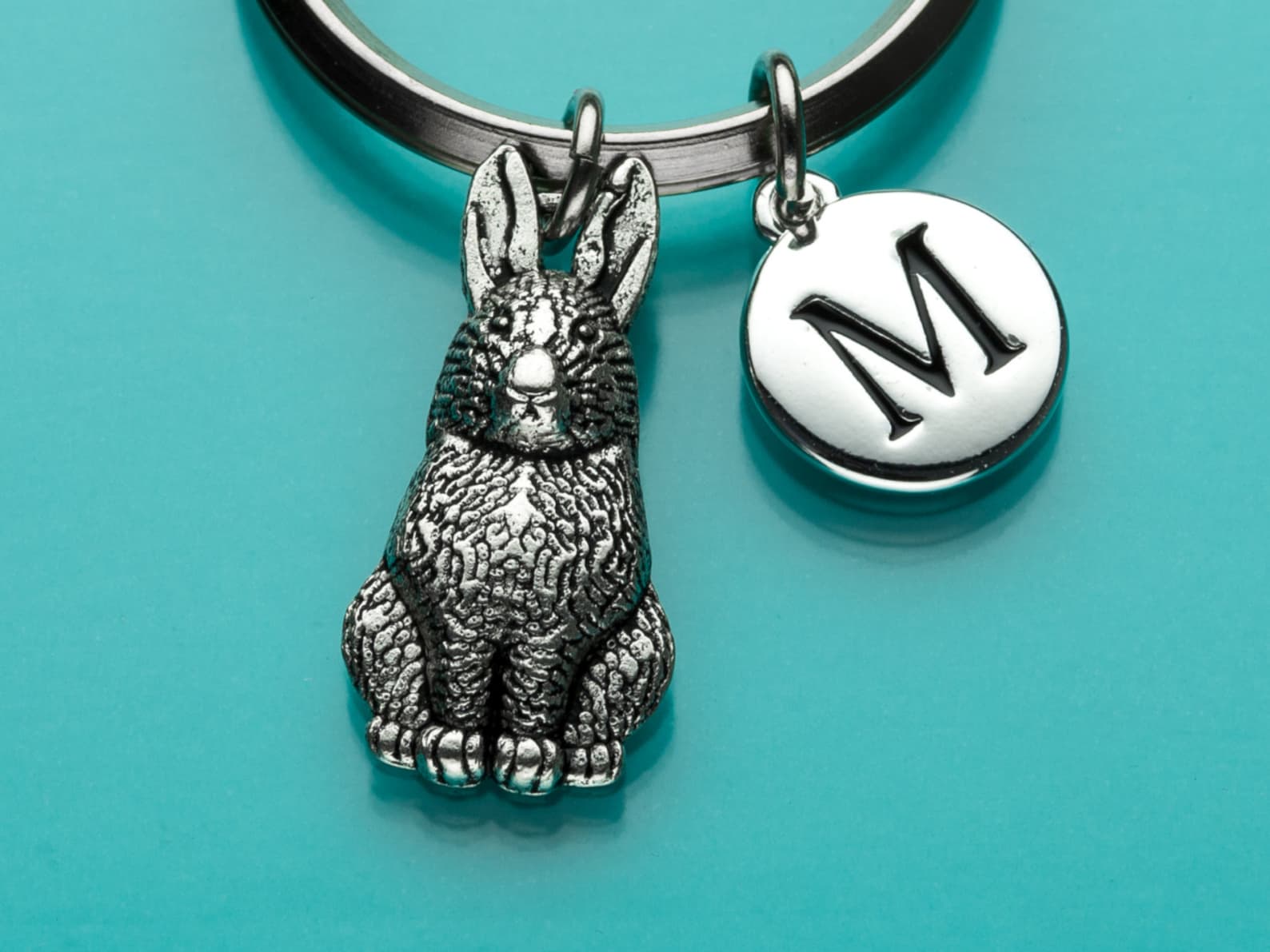 Bunny Rabbit Keychain Bunny Rabbit Key Ring Animal Charm Etsy