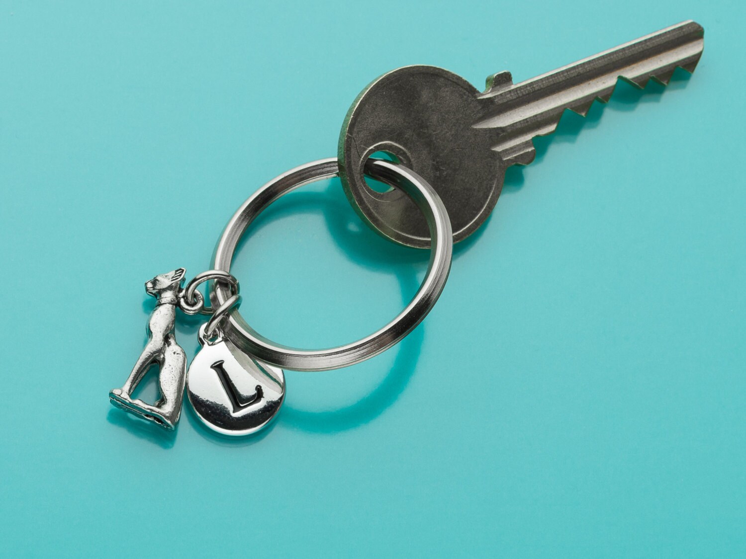Egyptian Cat Keychain Egyptian Cat Key Ring Cat Keychain Etsy