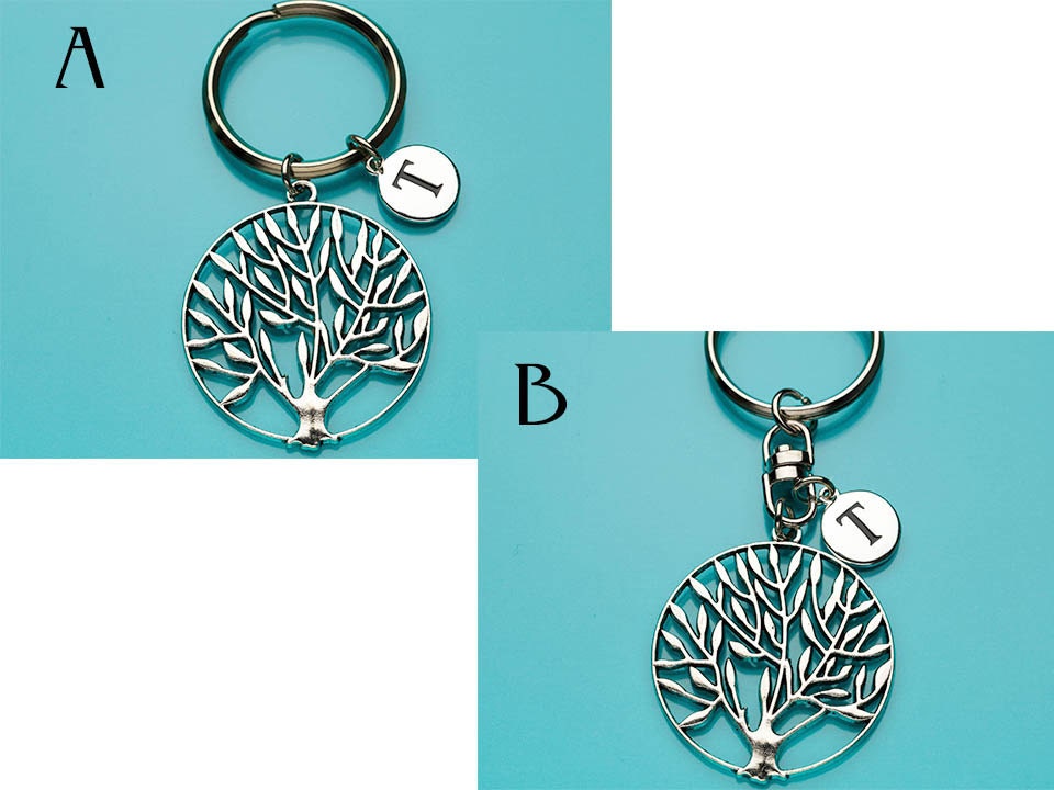 Tree of Life Keychain Lg Tree of Life Key Chain Family Tree Etsy