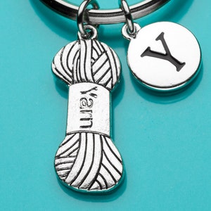 Yarn Keychain, Knitting Keychain, Knitting Key Ring, Skein of Yarn Charm, Knitting Yarn, Custom Keychain,Charm Keychain, 627