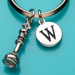King Chess Piece Keychain, King Chess Piece Key Ring, Chess King, Chess Lover, Chess Gift, Personalized Keychain, Custom Keychain, 648
