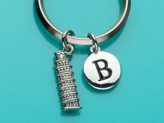 Leaning Tower of Pisa Keychain, Leaning Tower of Pisa Key Ring