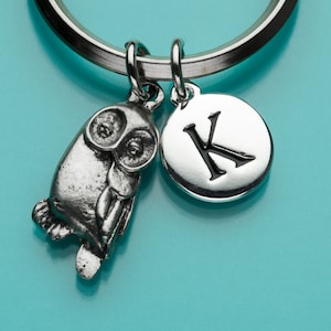 Schleiereule Schlüsselbund, Schleiereule, Schlüsselanhänger, Vogel Charme, anfängliche Keychain, personalisierte Keychain, benutzerdefinierte Keychain Charme Keychain, 28
