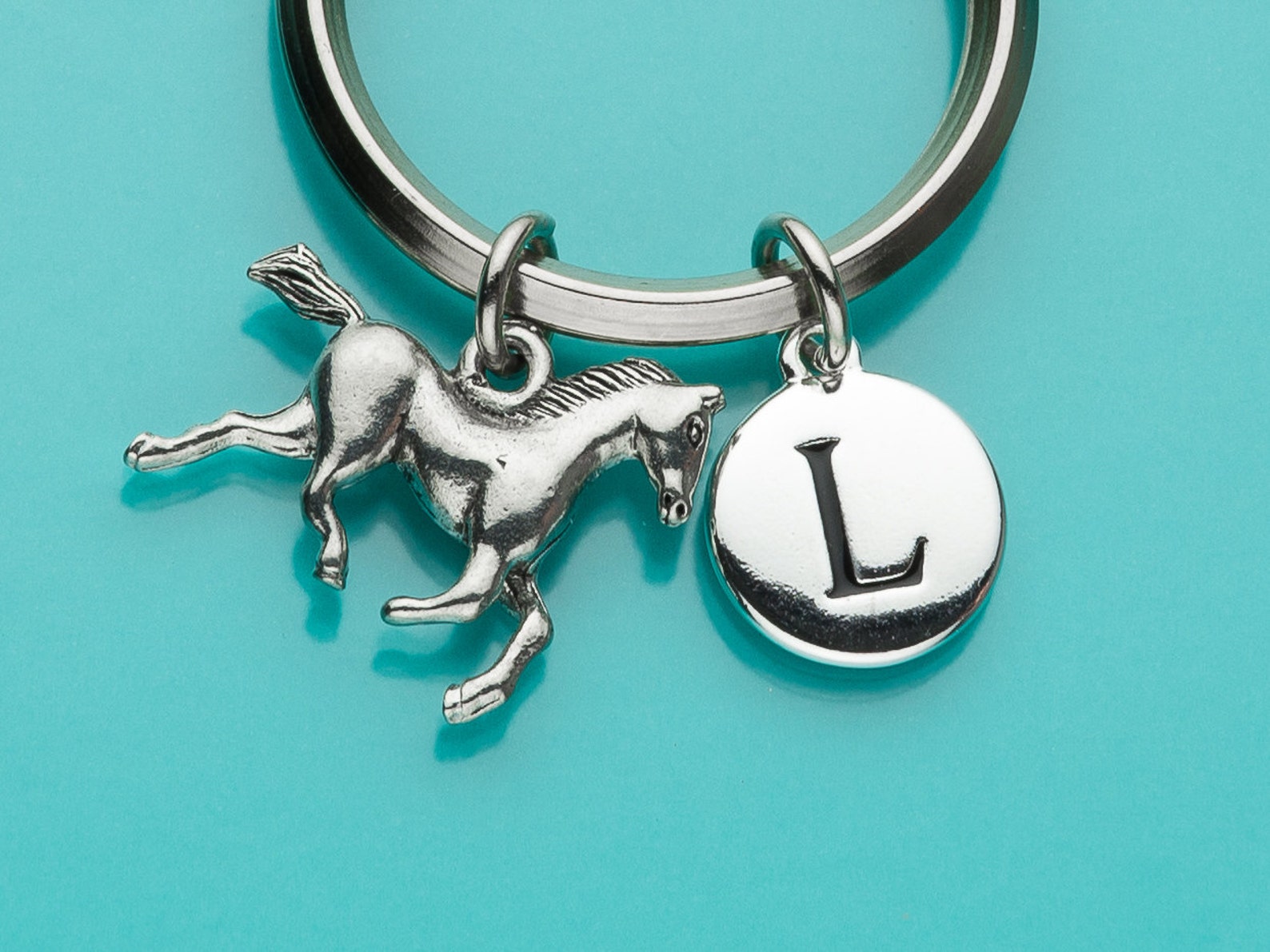 Horse Keychain Running Horse Key Ring Equestrian Keychain Etsy 日本