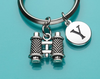 Binoculars Keychain, Binoculars Key Ring, Bird Watching, Opera