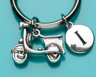 Moto llavero, llavero de motos, Scooter del Motor, deportes, llavero inicial, personalizado llavero, llavero personalizado, encanto llavero, 913