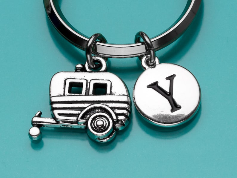 Camper Keychain Travel Trailer Caravan Key Ring Camping Etsy