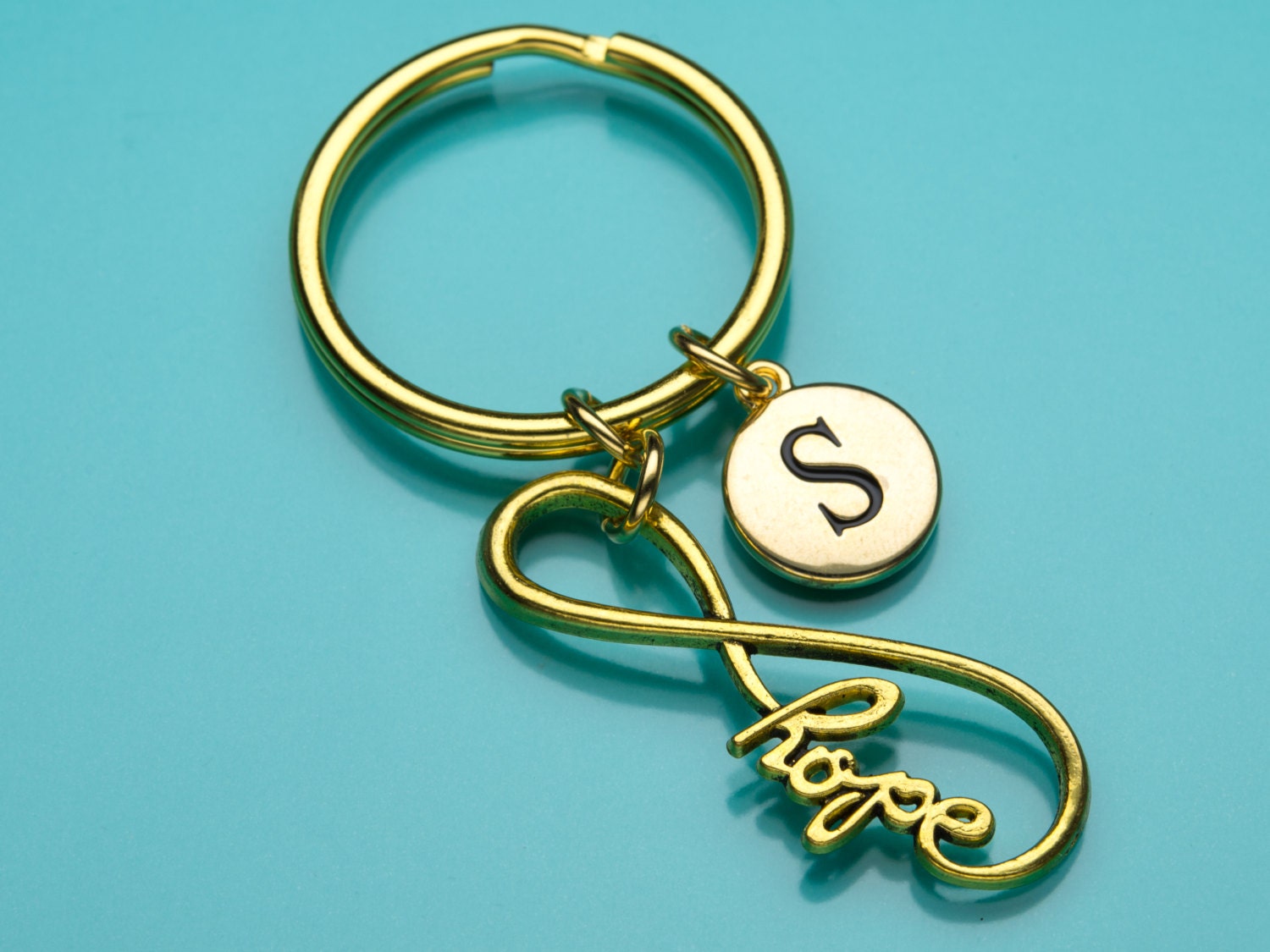 【hope】インフィニット タローン キーチェーン Hope Infinity Keychain, Gold Hope Infinity Key Ring, Forever