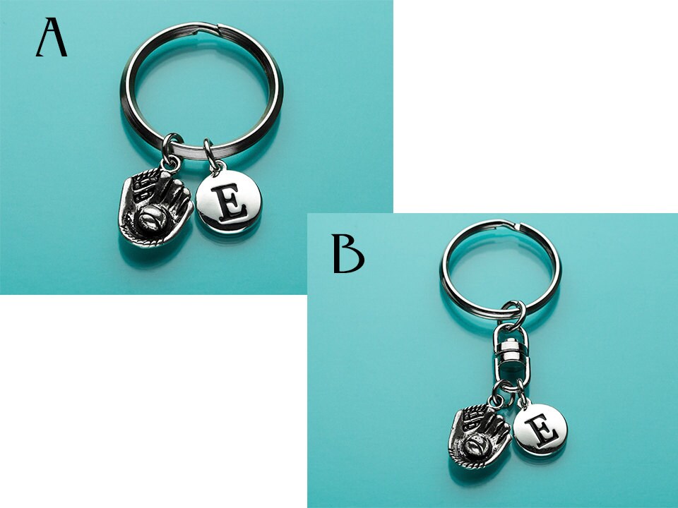 Baseball Glove Keychain Baseball Glove Key Ring Baseball Etsy