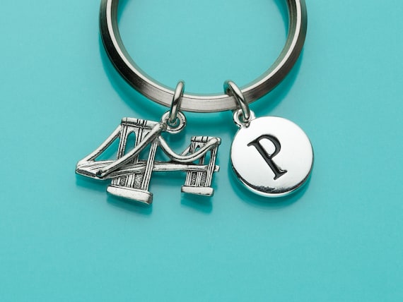 Download Monogram Initial Keychain Bridge Keychain Customized Brooklyn Bridge Keychain Personalized Keychain Brooklyn Bridge Charm Key Identification Accessories Handmade Products Guardebem Com