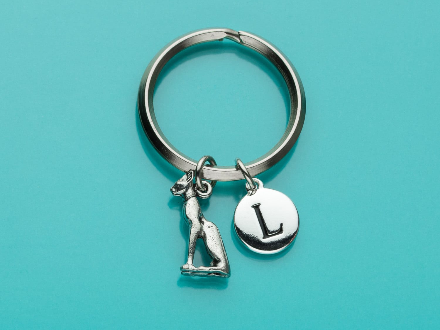 Egyptian Cat Keychain Egyptian Cat Key Ring Cat Keychain Etsy