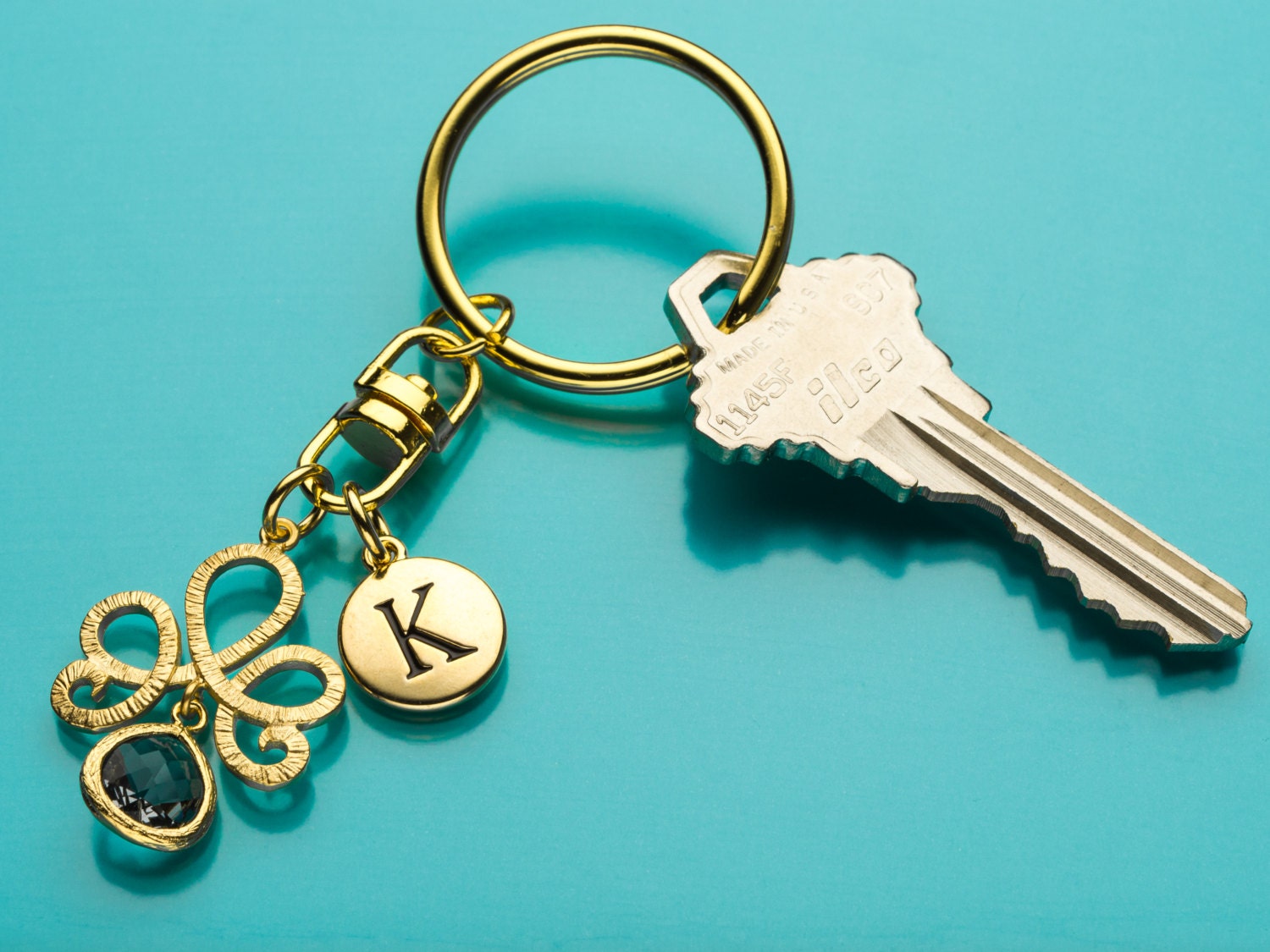 Chandelier Keychain Gold Chandelier Key Ring Gray Crystal Etsy