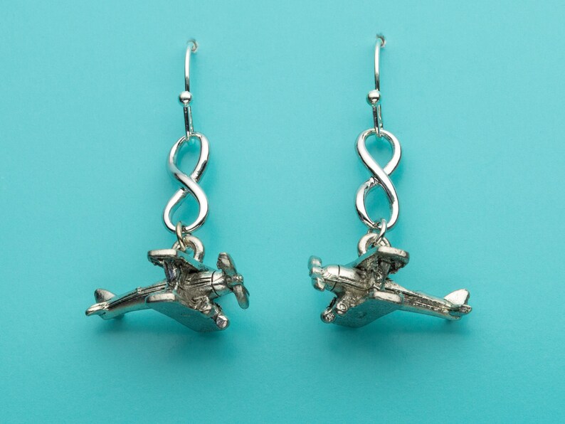 Propeller Plane Earrings Prop Plane Earrings Airplane Etsy