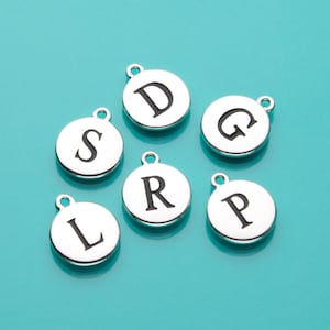 Initial Charm, Initial to add to Silver Keychain