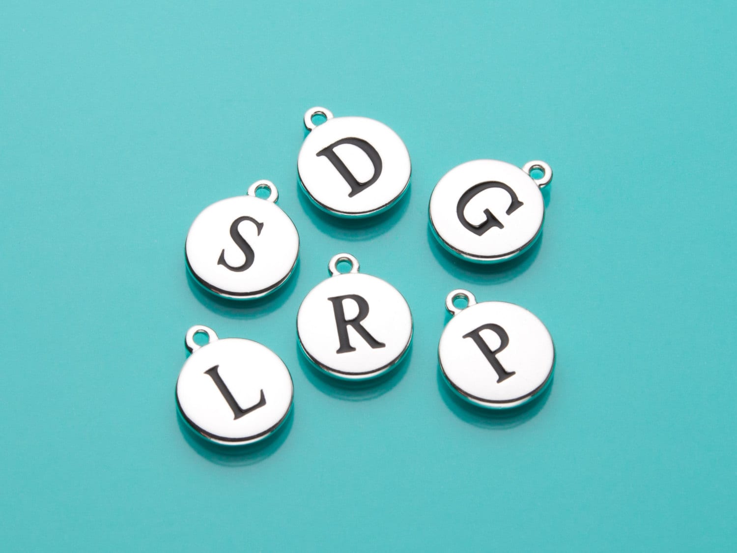 Initial Charm, Initial to add to Silver Keychain