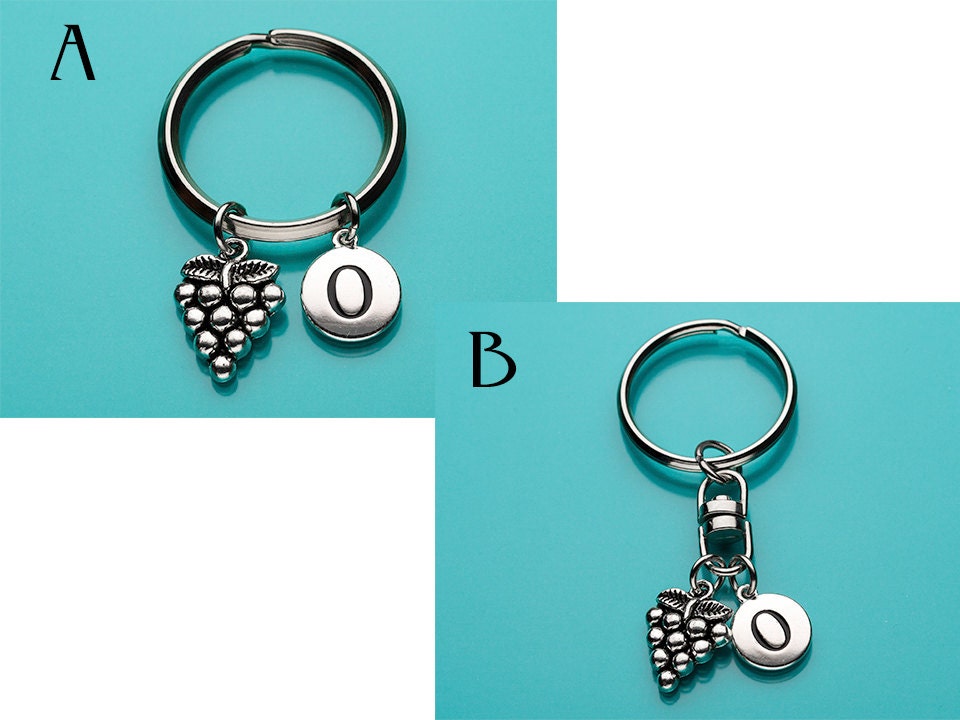 Grape Cluster Keychain, Grape Cluster Key Ring, Wine Grape Cluster Keychain, Grape Cluster Key Ring, Wine