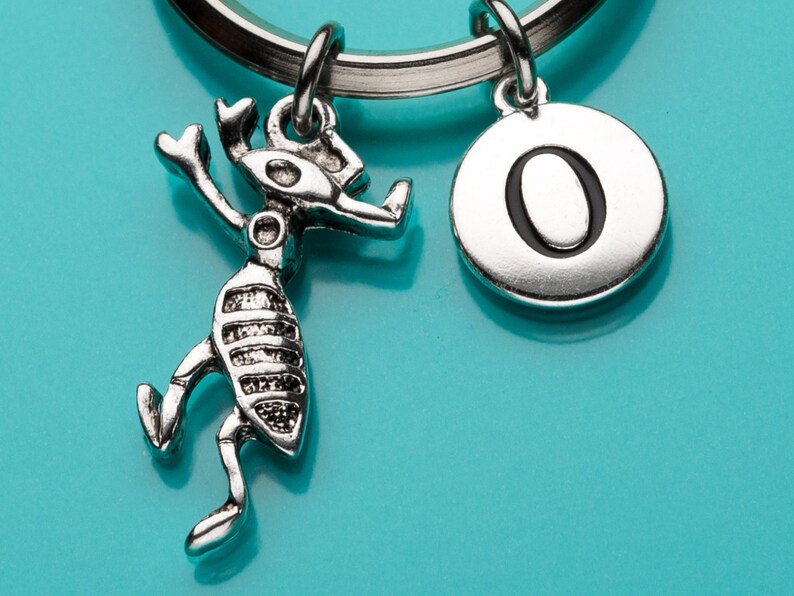 Ant Keychain Cute Ant Key Ring Insect Charm Initial - Etsy