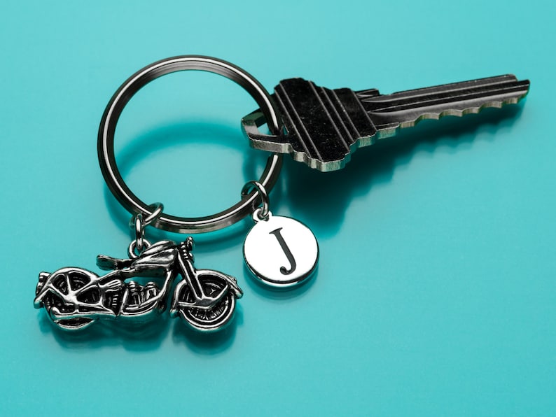 Large Motorcycle Keychain, Motorcycle Key Ring, Biker's Keychain, Sports, Cycle Lover Gift, Personalized Keychain, Custom Keychain, 230 image 3