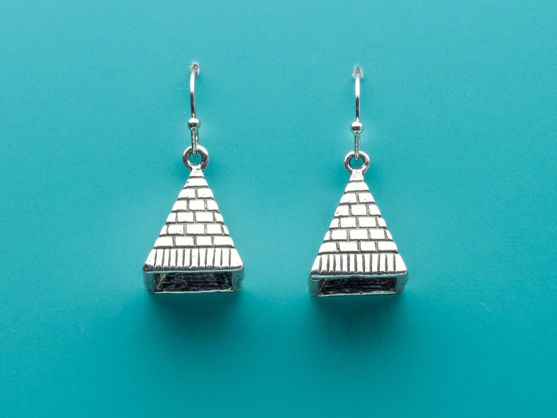 Pyramid Earrings Pyramid Earrings Egyptian Earrings Dangle Etsy Canada