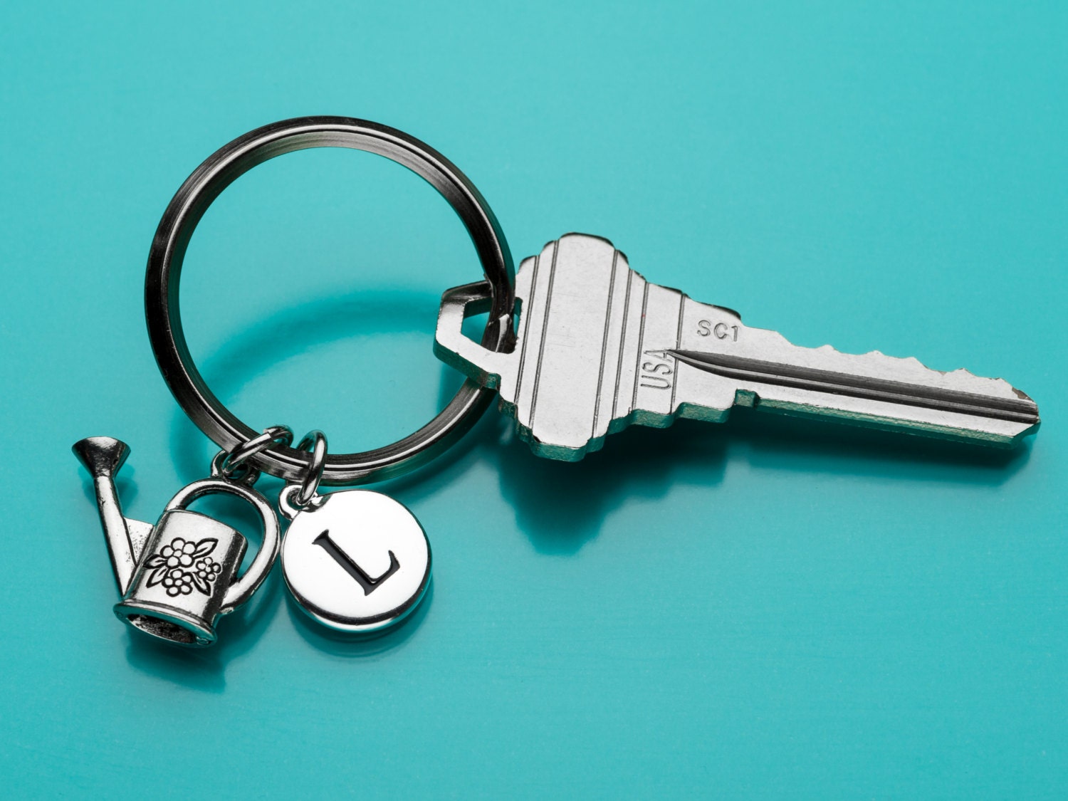 Watering Can Keychain Watering Can Key Ring Garden Tools Etsy