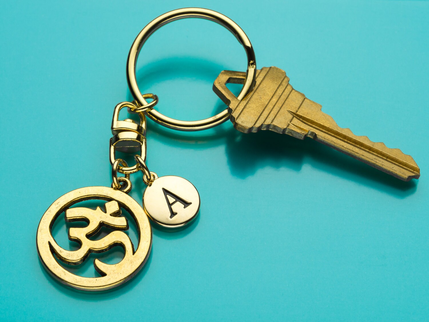 Yoga OM Symbol Key Ring Shell Stainless Steel Silver Color Buddhist Indian  Hindu Amulet Keychain Jewelry porte clef femme