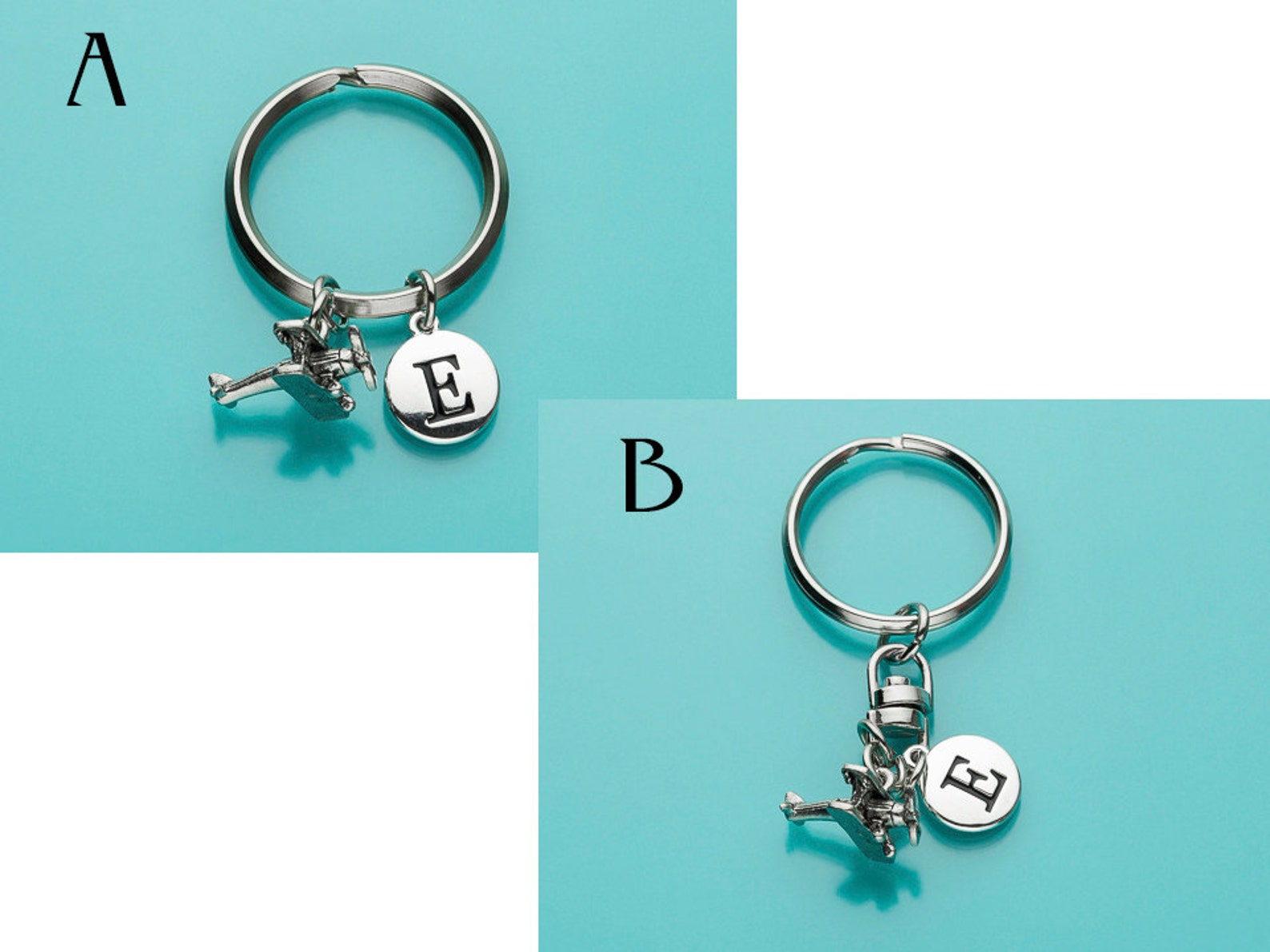 Propeller Plane Keychain Propeller Plane Key Ring Biplane Etsy