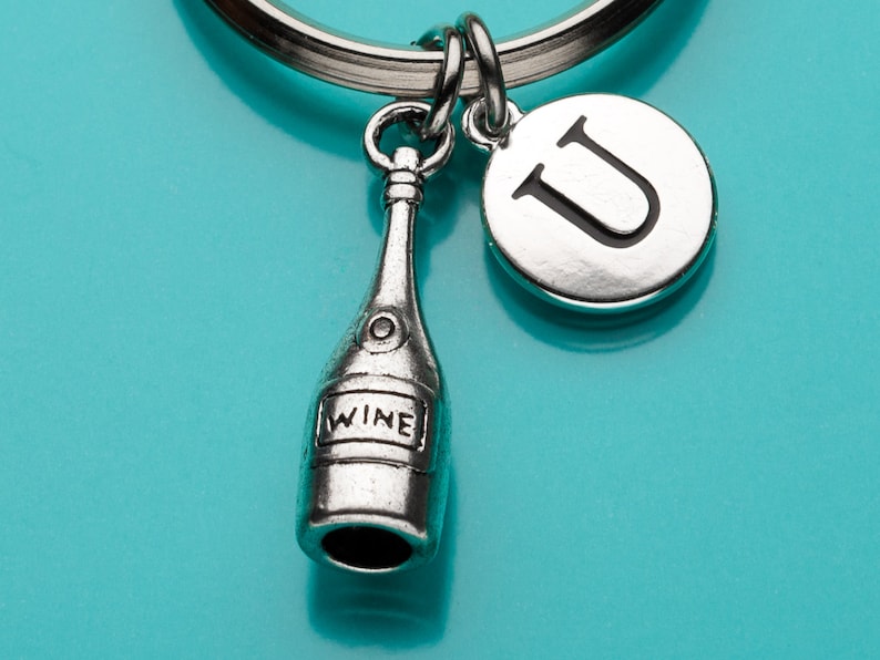Wine Bottle Keychain Wine Bottle Key Ring Wine Accessories Etsy