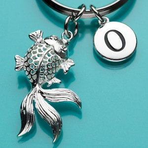 Goldfisch Schlüsselanhänger, Schlüsselring Goldfische, Koi Charme, Fisch Charm, erste Schlüsselanhänger, personalisierte Schlüsselanhänger, benutzerdefinierte Schlüsselanhänger Charme Schlüsselbund, 429