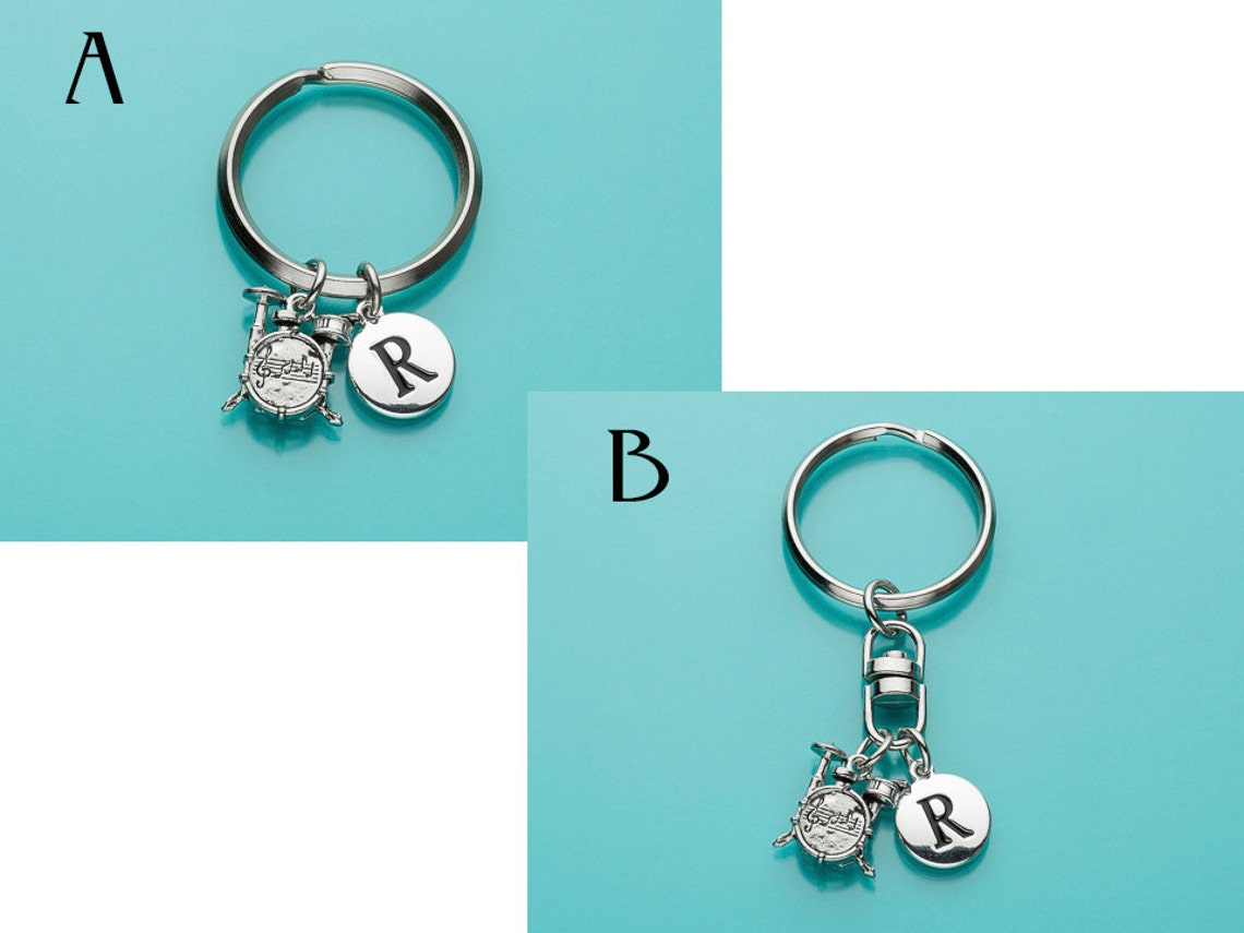 Drum Set Keychain Drum Set Key Ring Musician Keyring Etsy