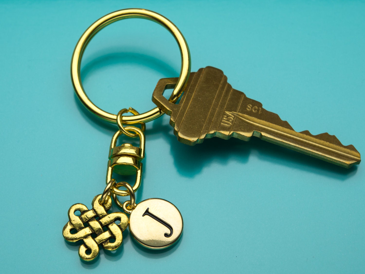 Chinese Knot Keychain Gold Chinese Knot Key Ring Woven Etsy