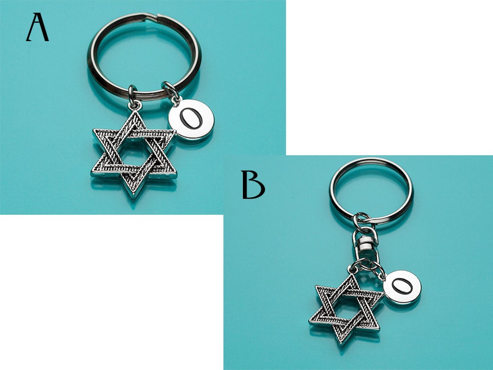 Star of David Keychain Star of David Key Ring Jewish Star | Etsy