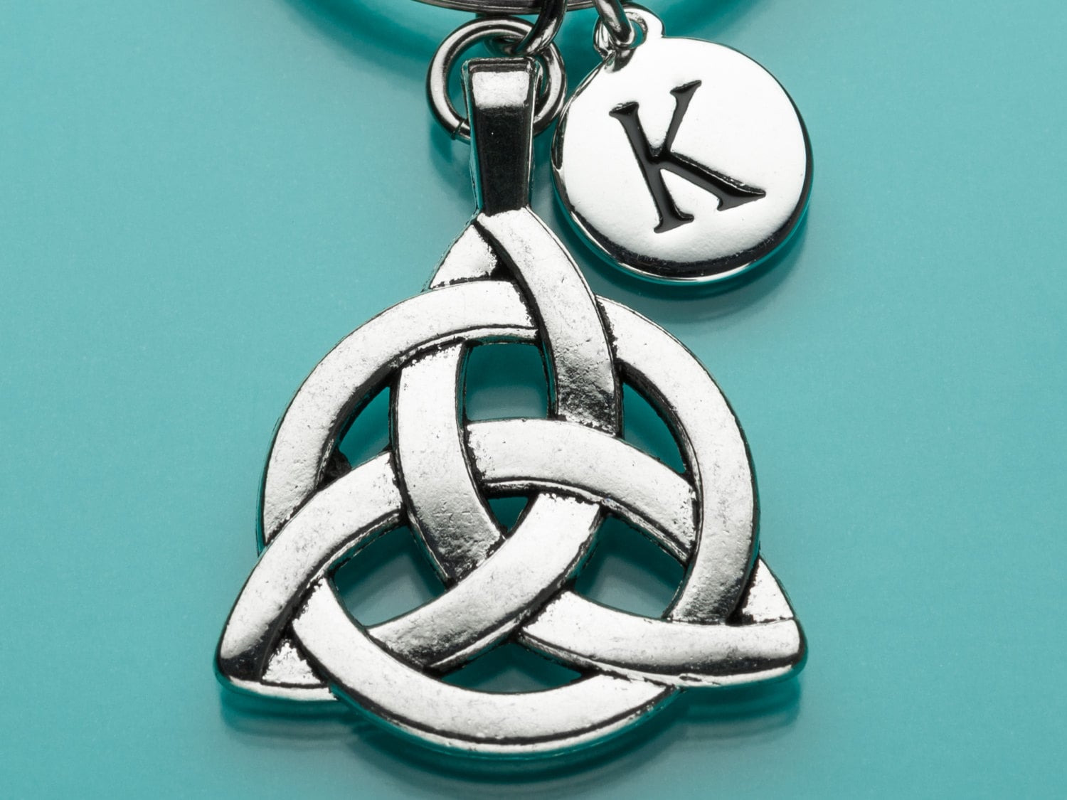 Keychain Ring Key Fob Zipper Pull Purse Сharm Pendant Dangle Celtic Knot C23 