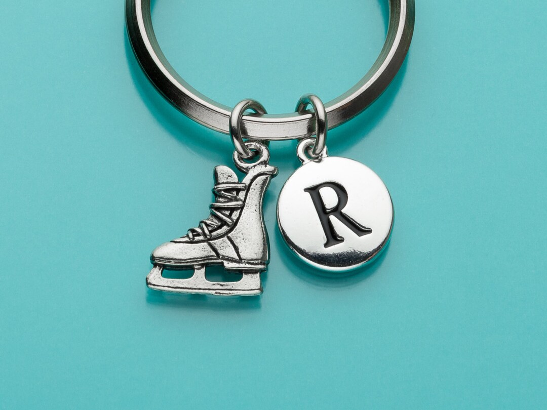 Hockey Skate Keychain, Ice Skate Key Ring, Skate Charm, Sport Equipment