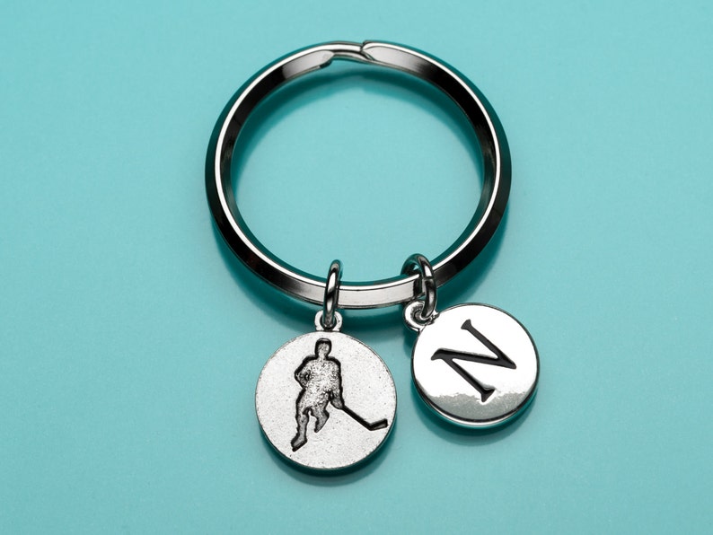 Hockey Keychain Ice Hockey Key Ring Hockey Charm Sport Etsy