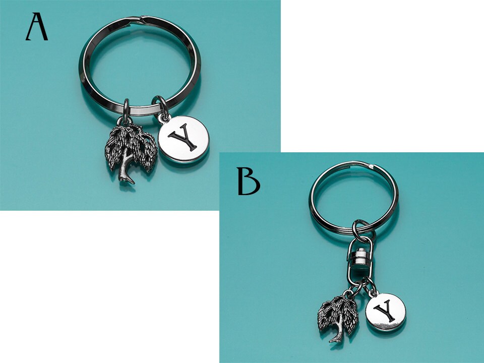 Weeping Willow Keychain Willow Tree Key Chain Tree Key Ring - Etsy