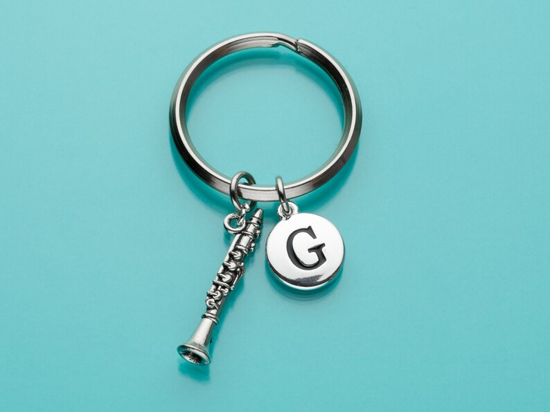 Keychain Key Ring Initial Keychain Etsy